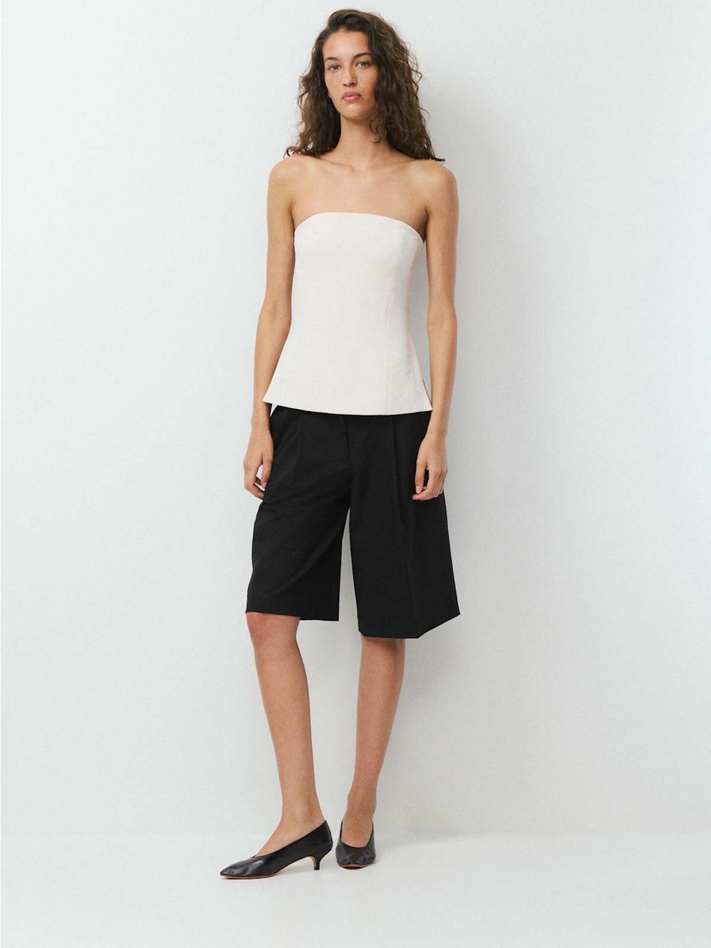 Aritzia Posh Tube Top Crepette - Light Birch - Sz 6